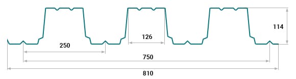 Профнастил Н114 от производителя Steelx-Монтажстальконструкция