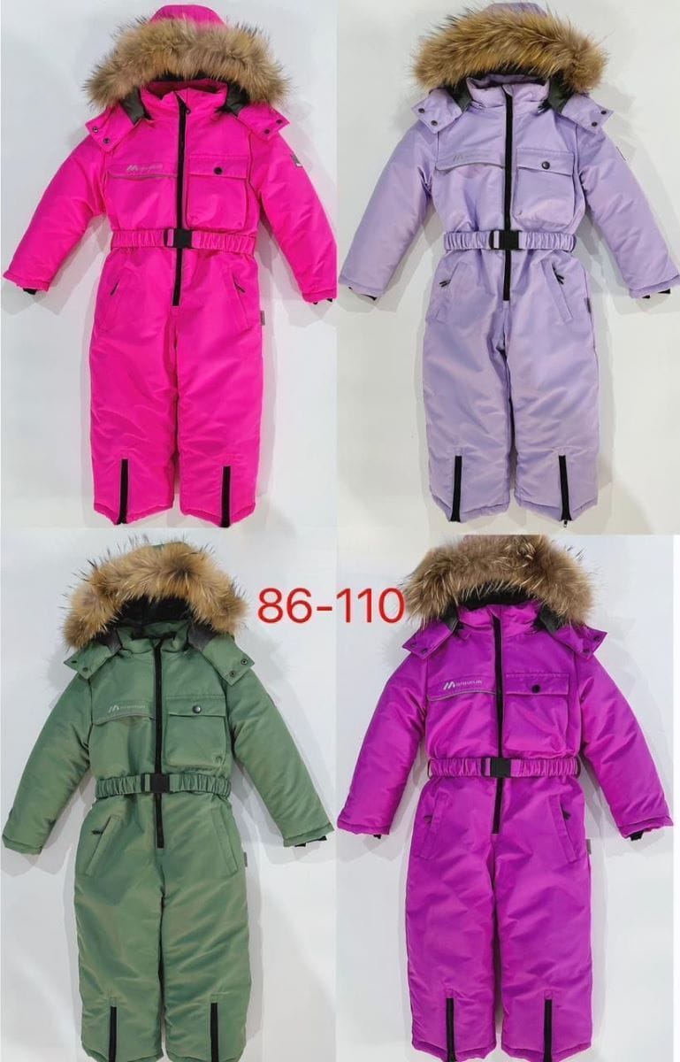 Детские комбинезоны с мехом оптом. Размеры 122-164 — фото 7