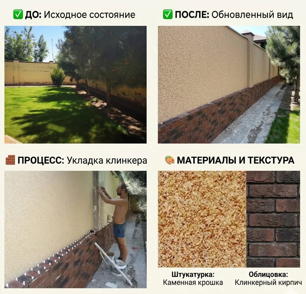 Ремонт кирпичных заборов по системе СФТК