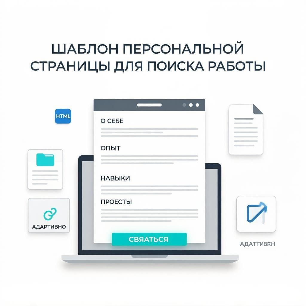 Шаблон персональной страницы для поиска работы - новый тренд среди соискателей!