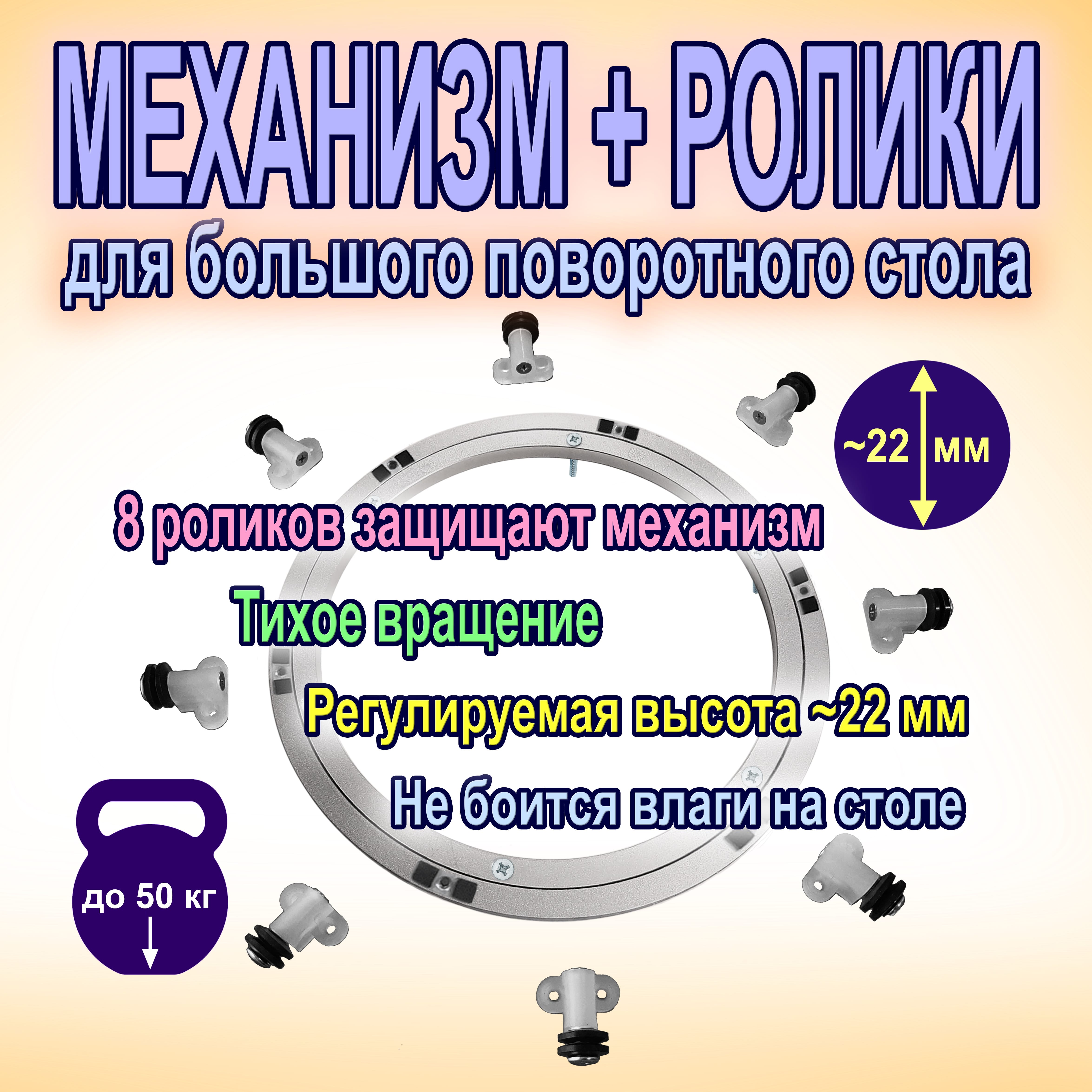 Ролики для выкатных ящиков, поворотных столов — фото 7