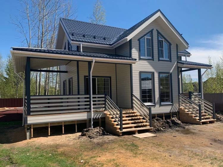 Двухэтажные каркасные дома с мансардой Каркас-58 — фото 2