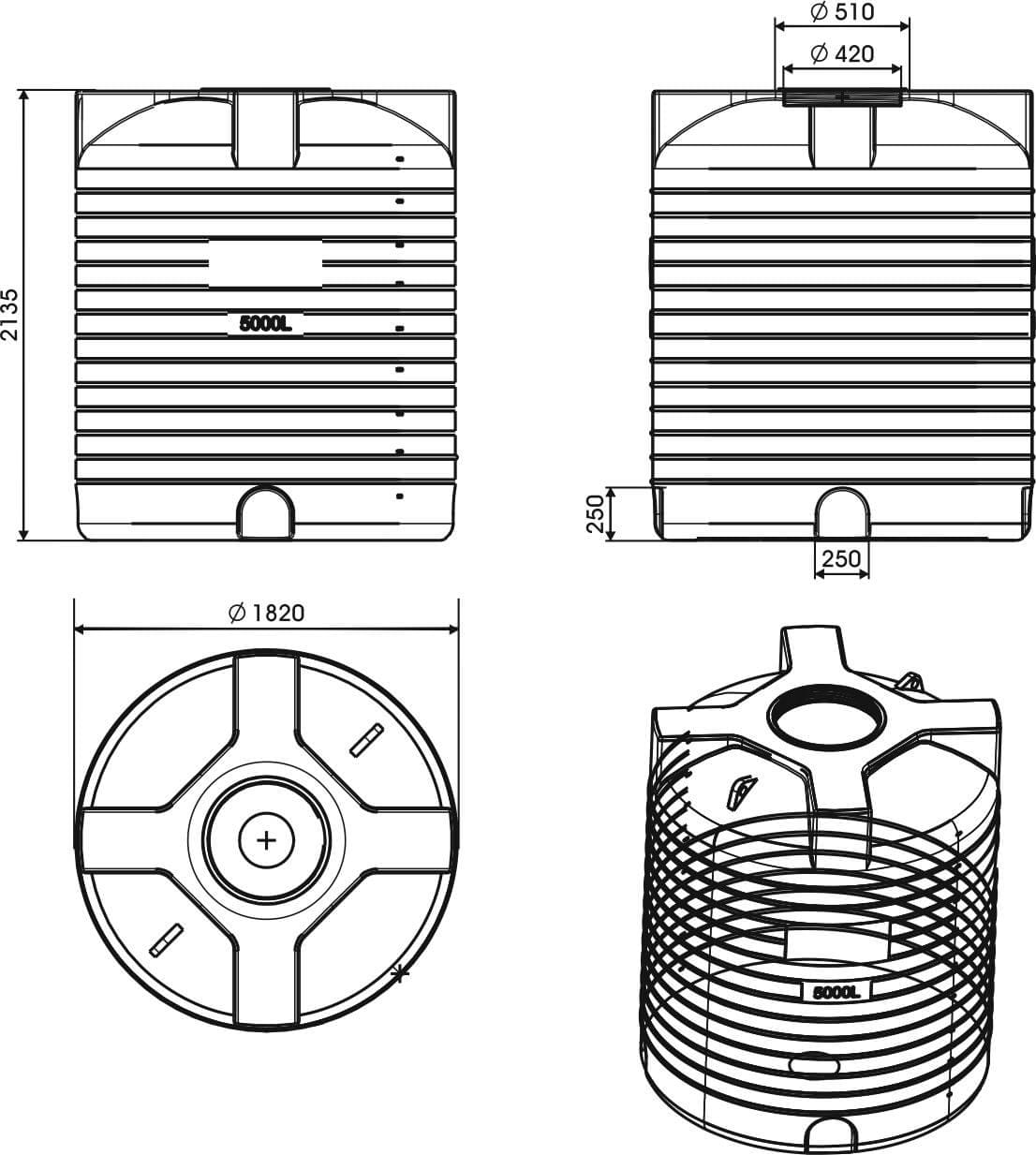 Полиэтиленовый резервуар на 5кубов. — фото 4