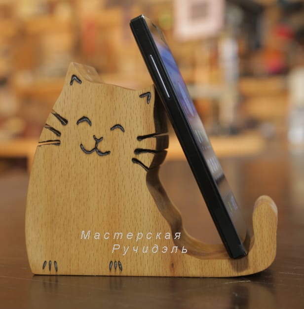 Деревянная подставка для смартфона и планшета DobroKot (из массива) — фото 2