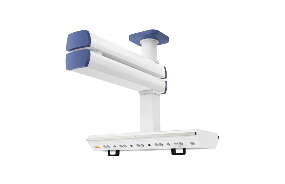 Потолочная двухплечевая медицинская консоль CADUCEUS C2-A