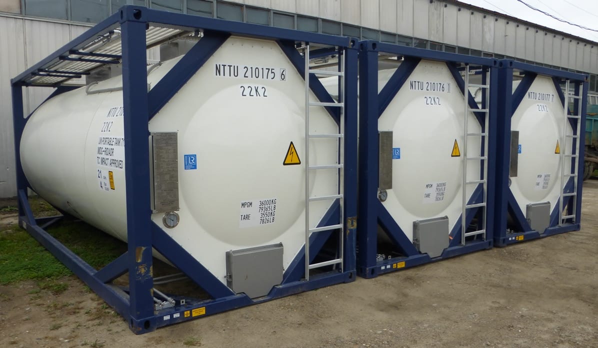 Танк-контейнер тип Т11 объём 21м3 для перевозки компонентов эмульсионных взрывчатых веществ, новый.