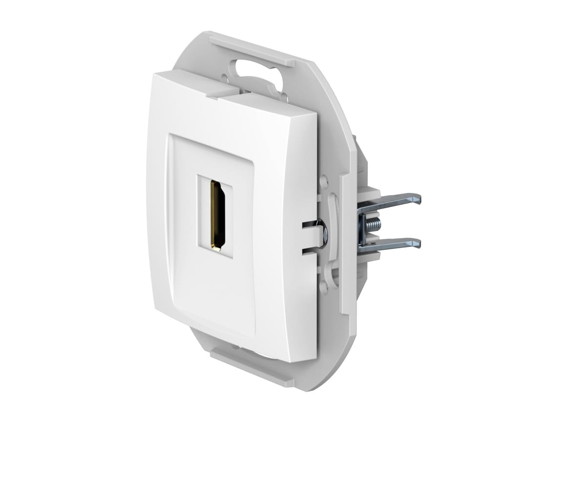 Розетка скрытой установки CADUCEUS ALING PRESTIGE с модулем Keystone HDMI тип A-A, механизм