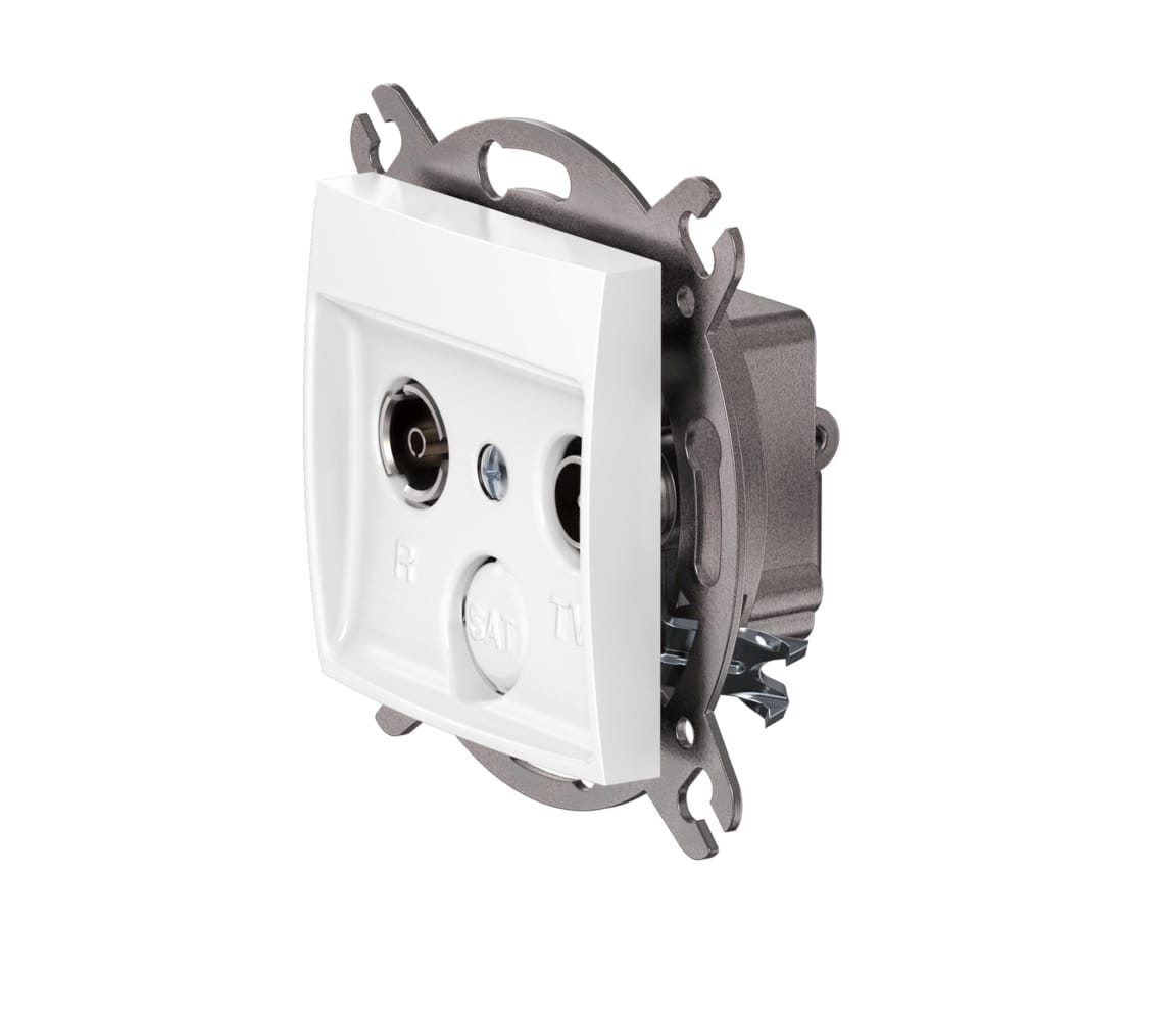 Розетка скрытой установки CADUCEUS ALING PRESTIGE антенная TV/FM, проходная, механизм