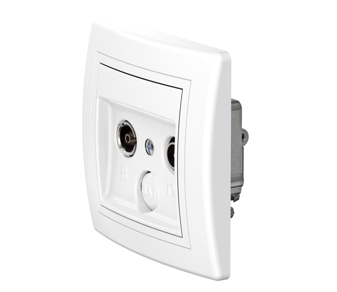 Розетка скрытой установки CADUCEUS ALING PRESTIGE антенная TV/FM, проходная