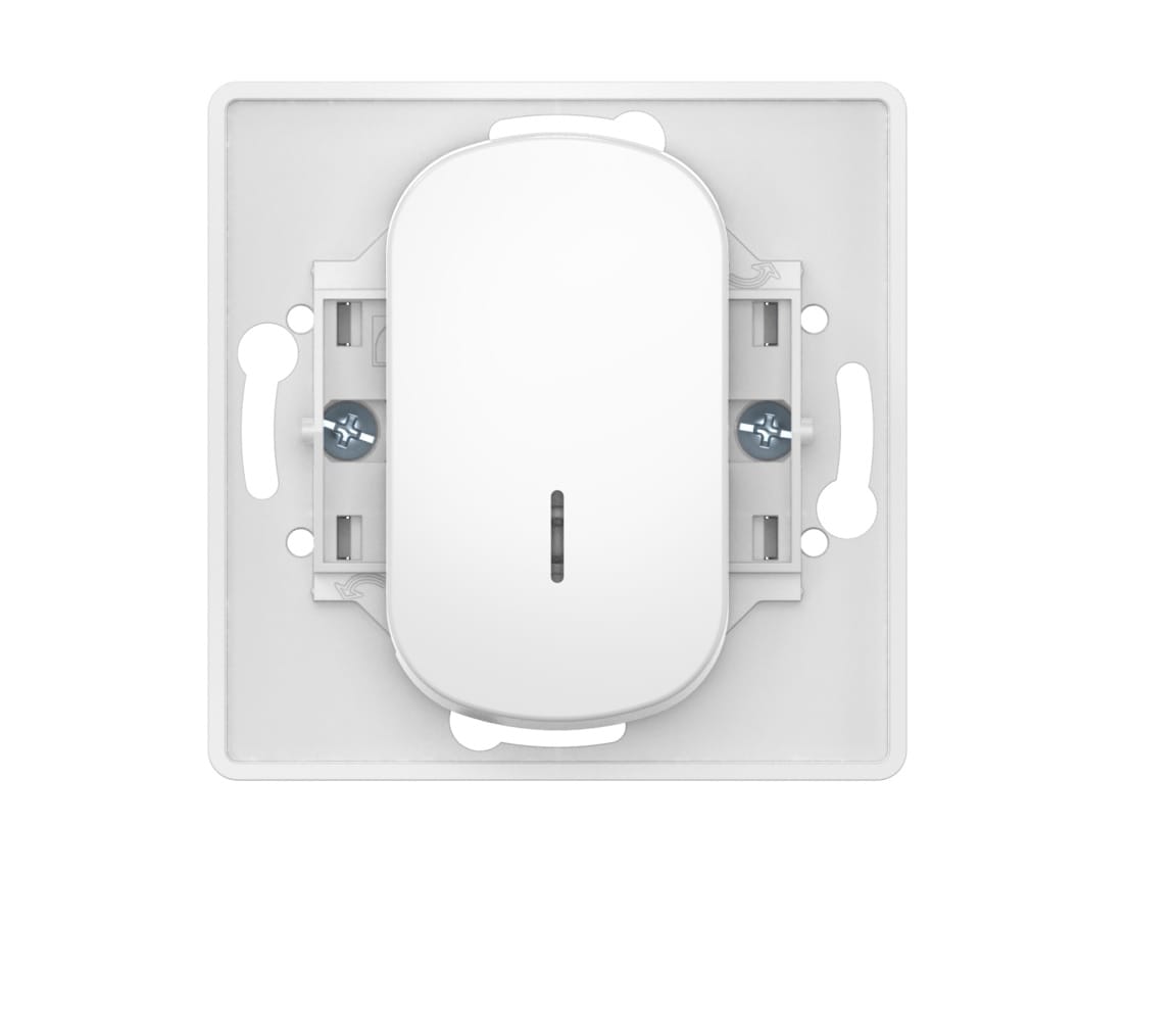 Выключатель скрытой установки одноклавишный CADUCEUS ALING EON с узкой клавишей, проходной, с индикацией, 10АХ, 250В~, механизм