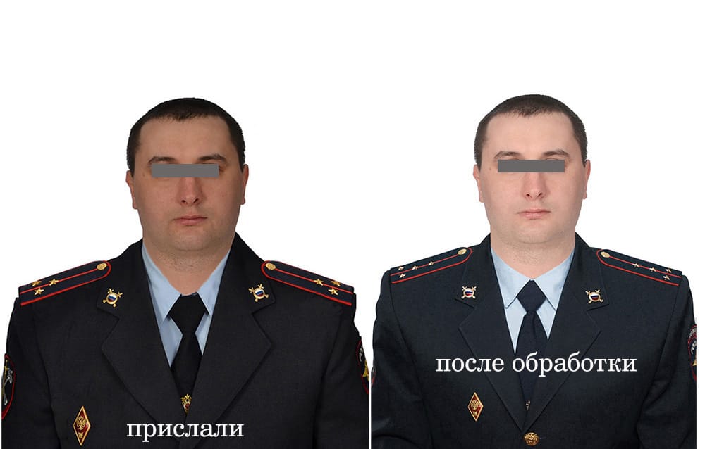 Фото на документы, удаленная обработка, подставить форму, костюм, коррекция лица, возраста и веса