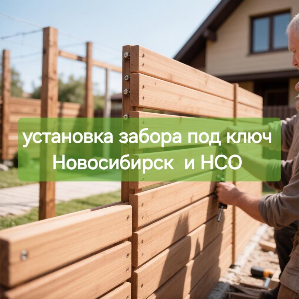 Монтаж, установка забора
