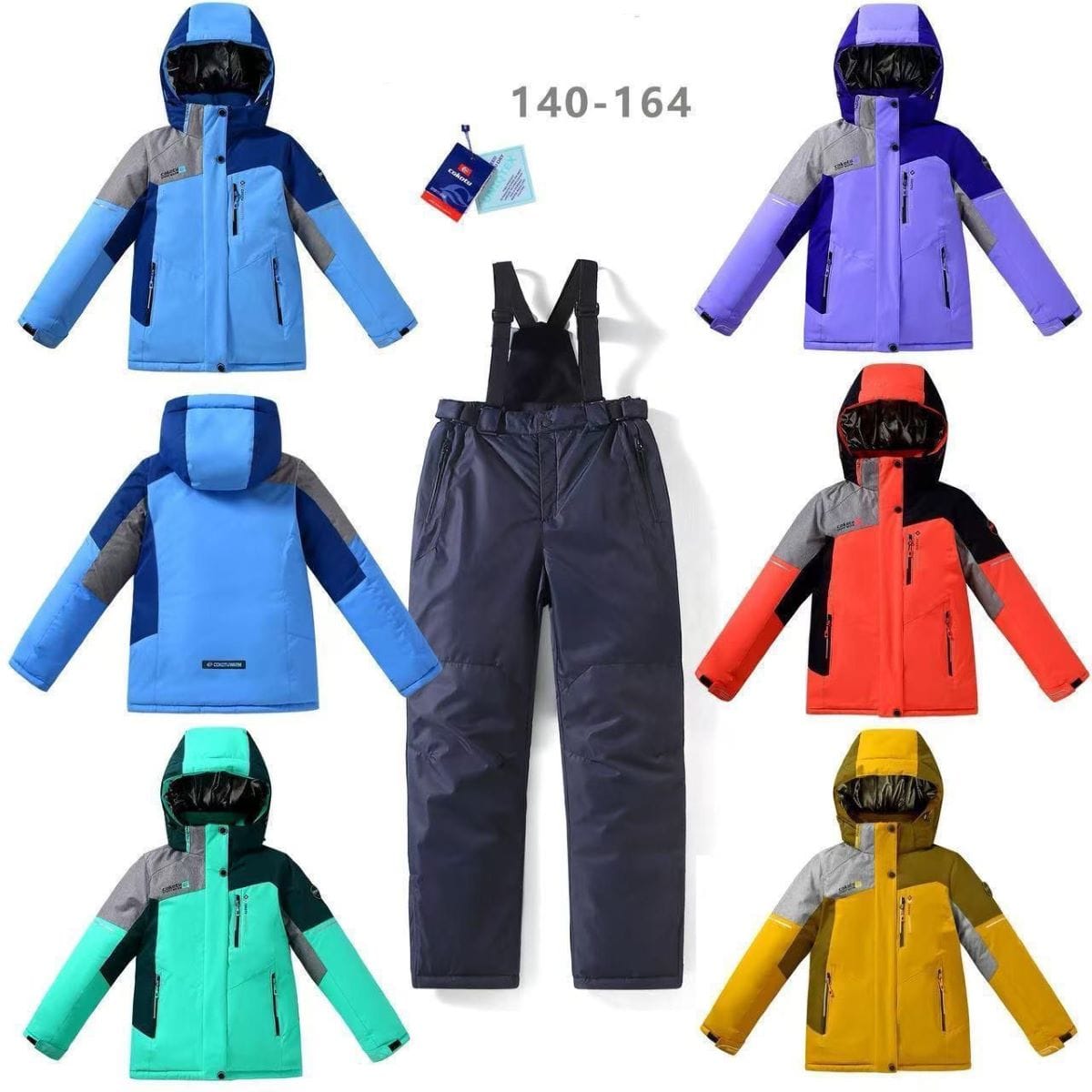 Детские комбинезоны с мехом оптом. Размеры 122-164 — фото 3