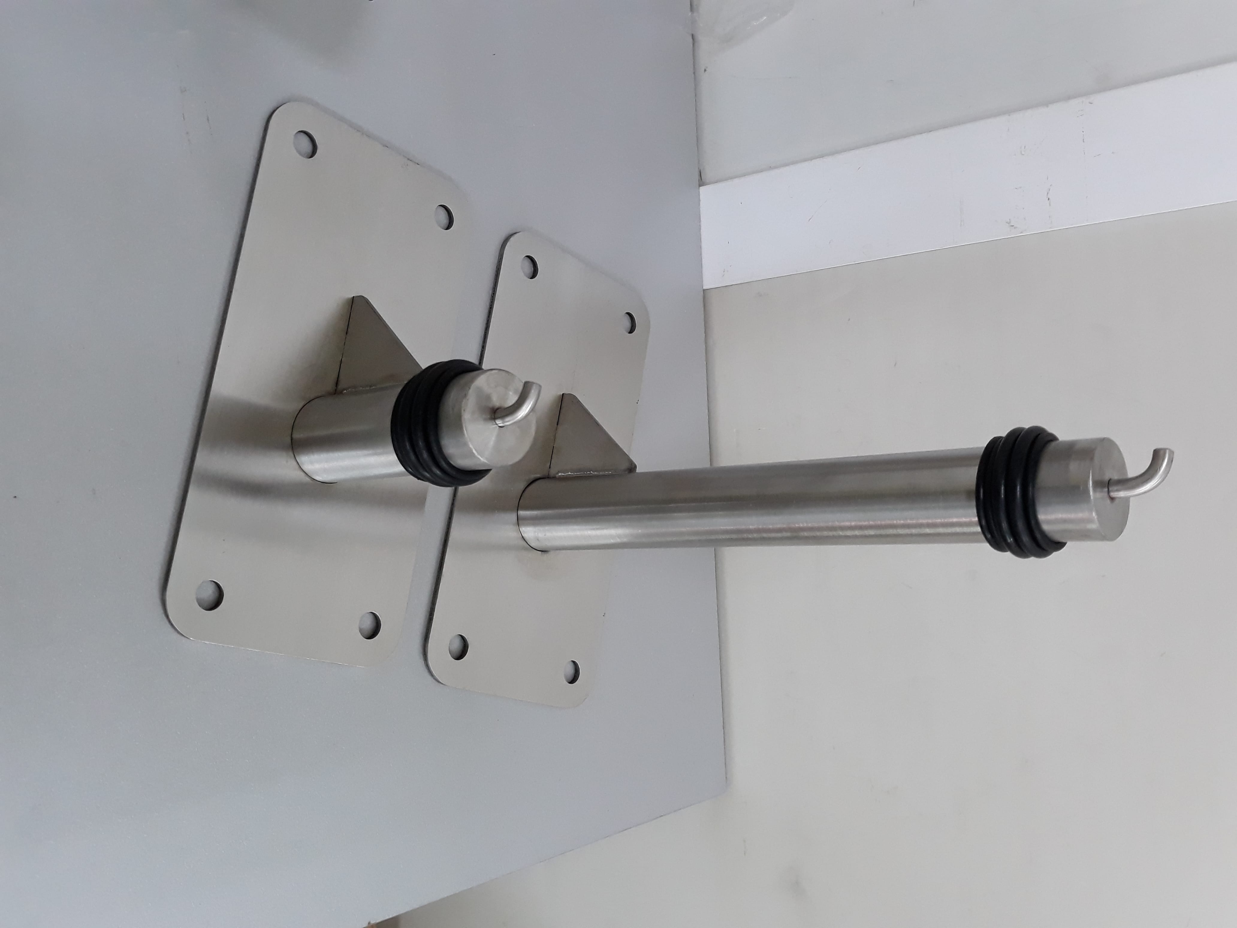 Фиксатор-ограничитель тяжёлой двери d 32мм.На стальной платформе.На брусчатку.Любая высота — фото 2