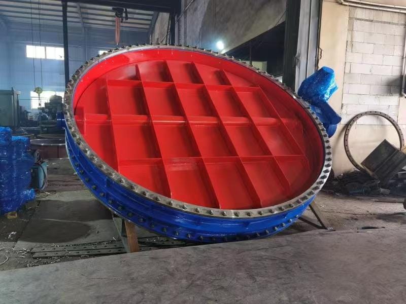 Воздушный затвор фланцевый стальной для вентиляции с электроприводом