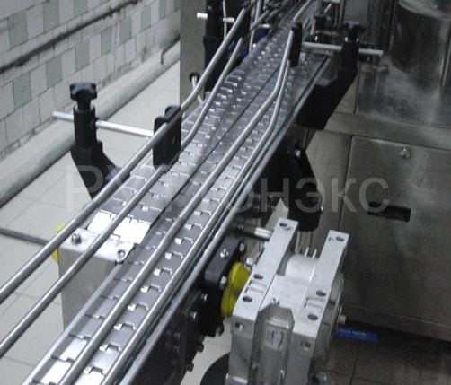 Конвейеры бутылок с пластинчатой цепью