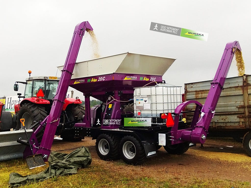 Дисковая мельница плющилка Murska W-Max 20 С с элеватором