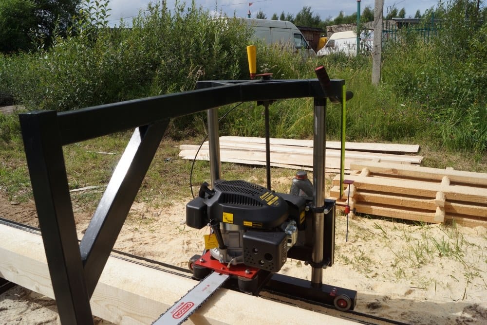 Пилорама бензиновая шинная БПШ 6,7,12,13л.с(новая, про-во) — фото 3