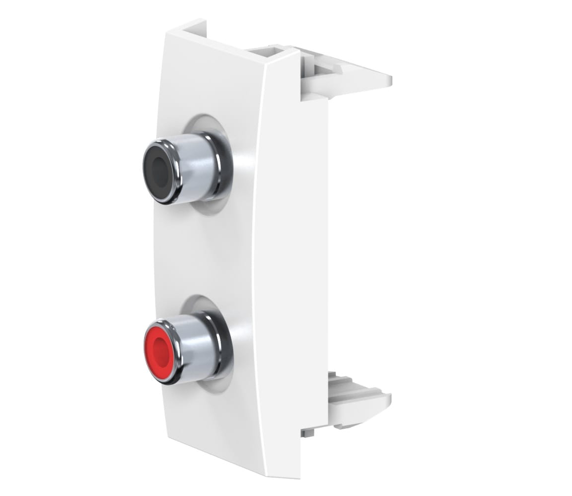 Розетка аудио 2хRCA CADUCEUS ALING MODE для скрытой проводки, механизм