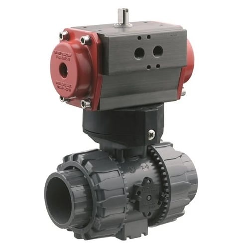 Шаровой кран полимерный с рукояткой, редуктором, электроприводом, пневмоприводом — фото 2