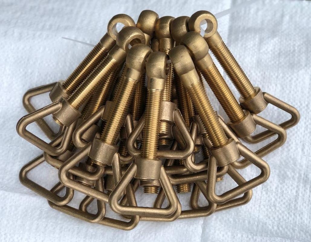 комплект М16(гайка-барашек/болт откидной) латунные — фото 2