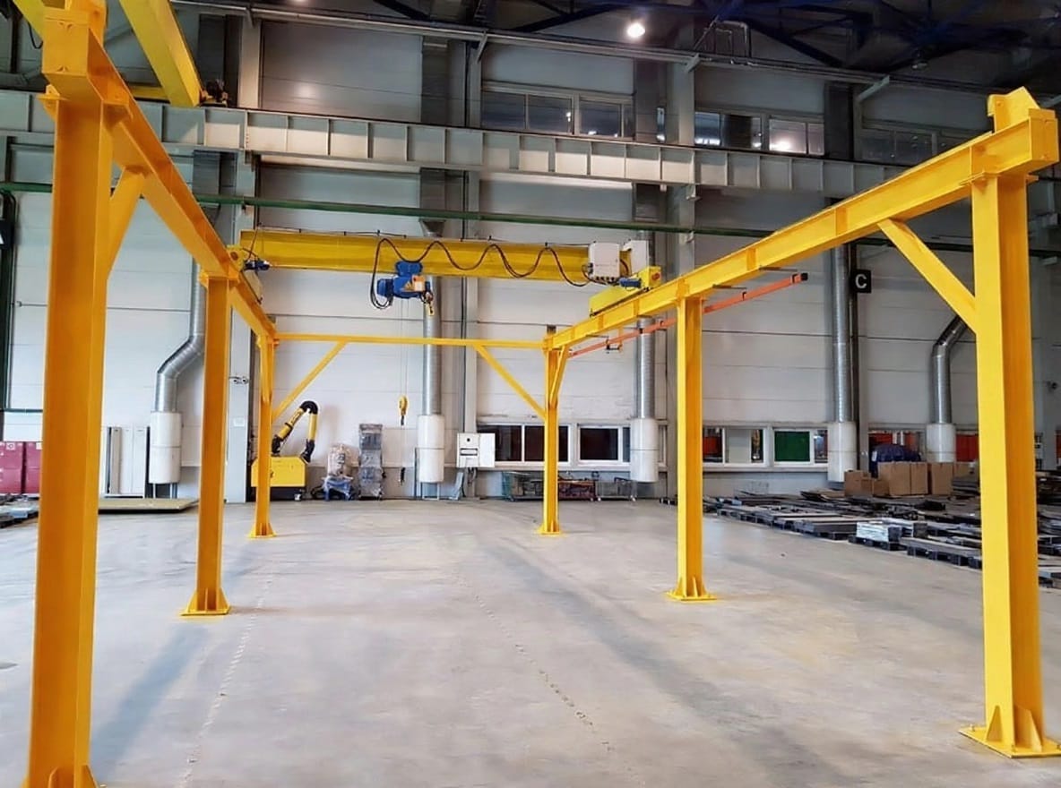 Монтаж крановой эстакады для мостового крана, кран-балки. — фото 8