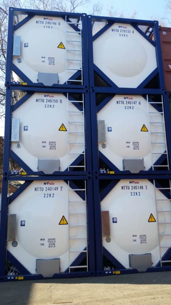 Танк-контейнер тип Т11 объём 24м3 для перевозки жидких удобрений, новый.