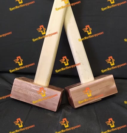 Молот медный 7, 5 кг с ручкой — фото 2