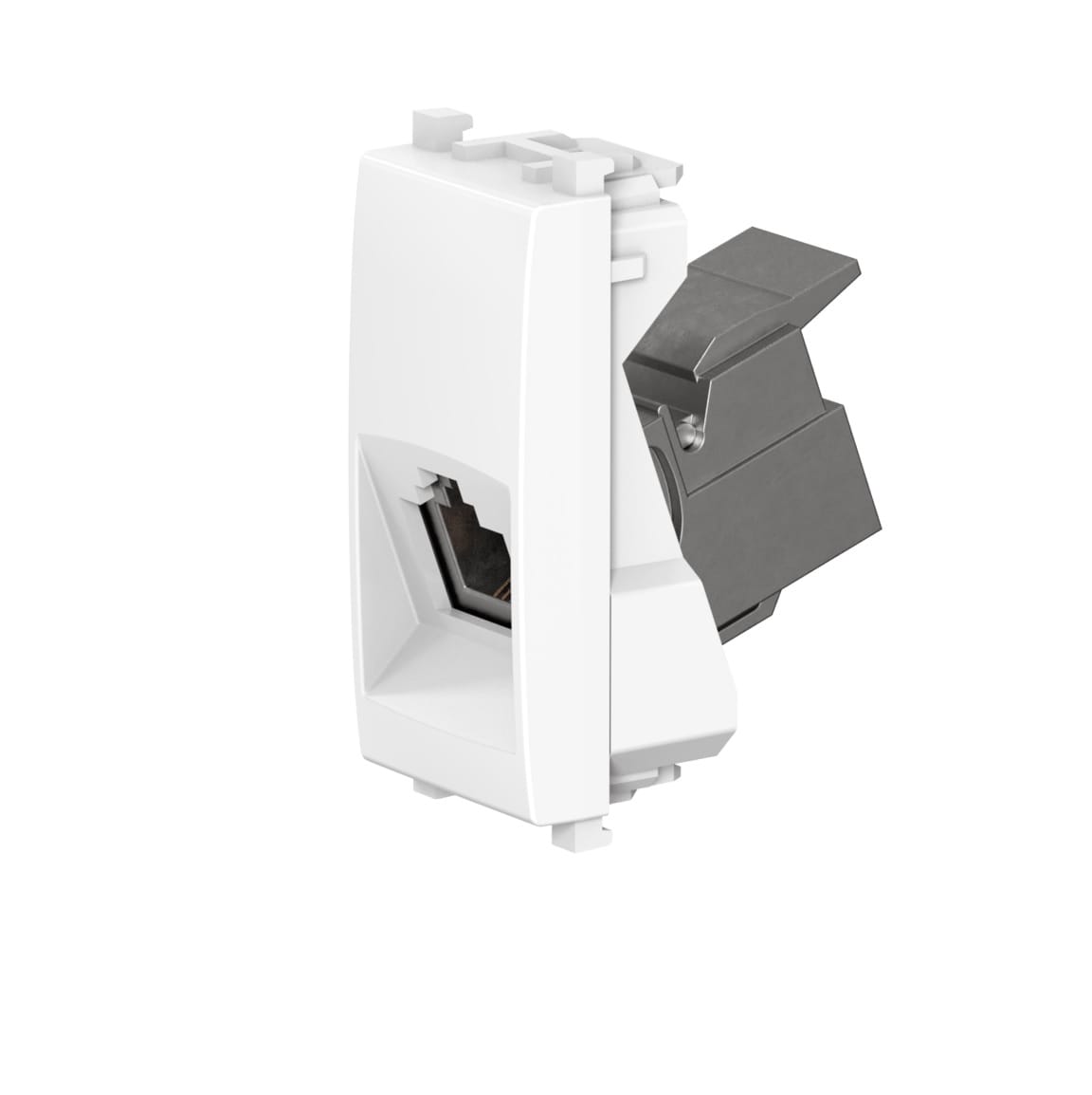 Розетка CADUCEUS ALING EXPERIENCE телефонная, с модулем Keystone RJ12 6P6C cat.3, модульная, для скрытой проводки, механизм