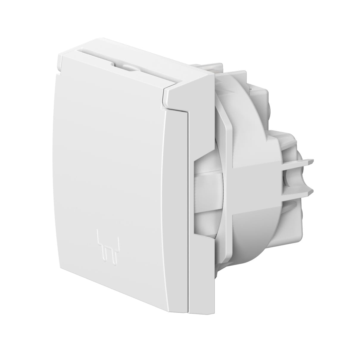 Розетка CADUCEUS ALING MODE электрическая, модульная с крышкой, для скрытой проводки, 16А, 250 В~