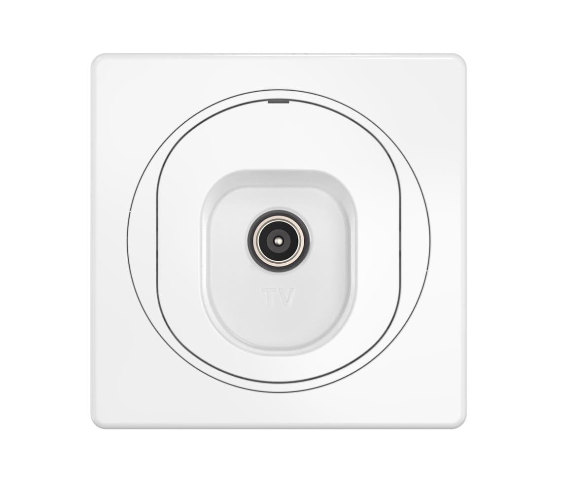 Антенная одиночная TV розетка скрытой установки CADUCEUS ALING EON