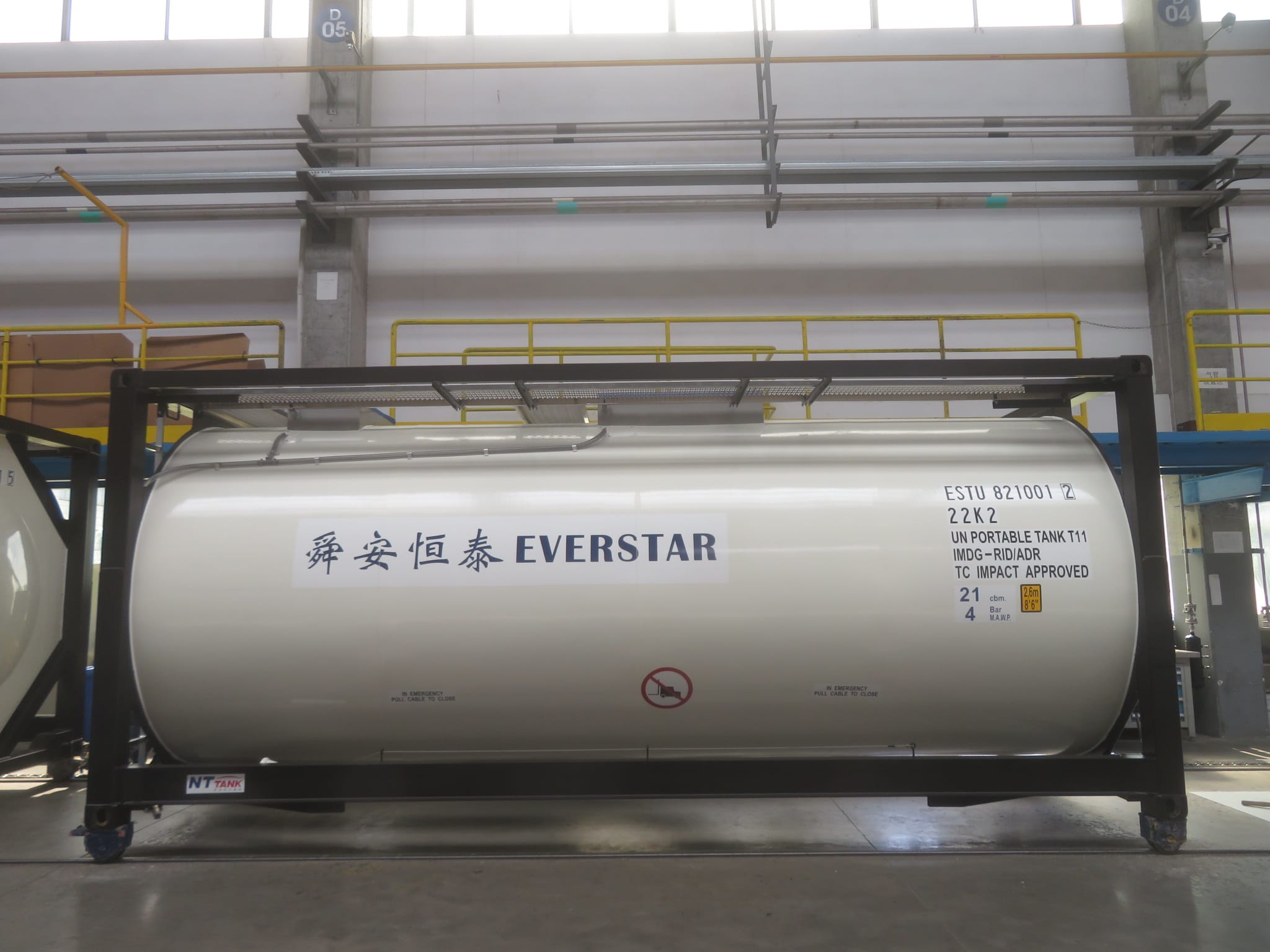 Танк-контейнер тип Т11 объём 21м3 для перевозки спиртосодержащей продукции, новый — фото 3