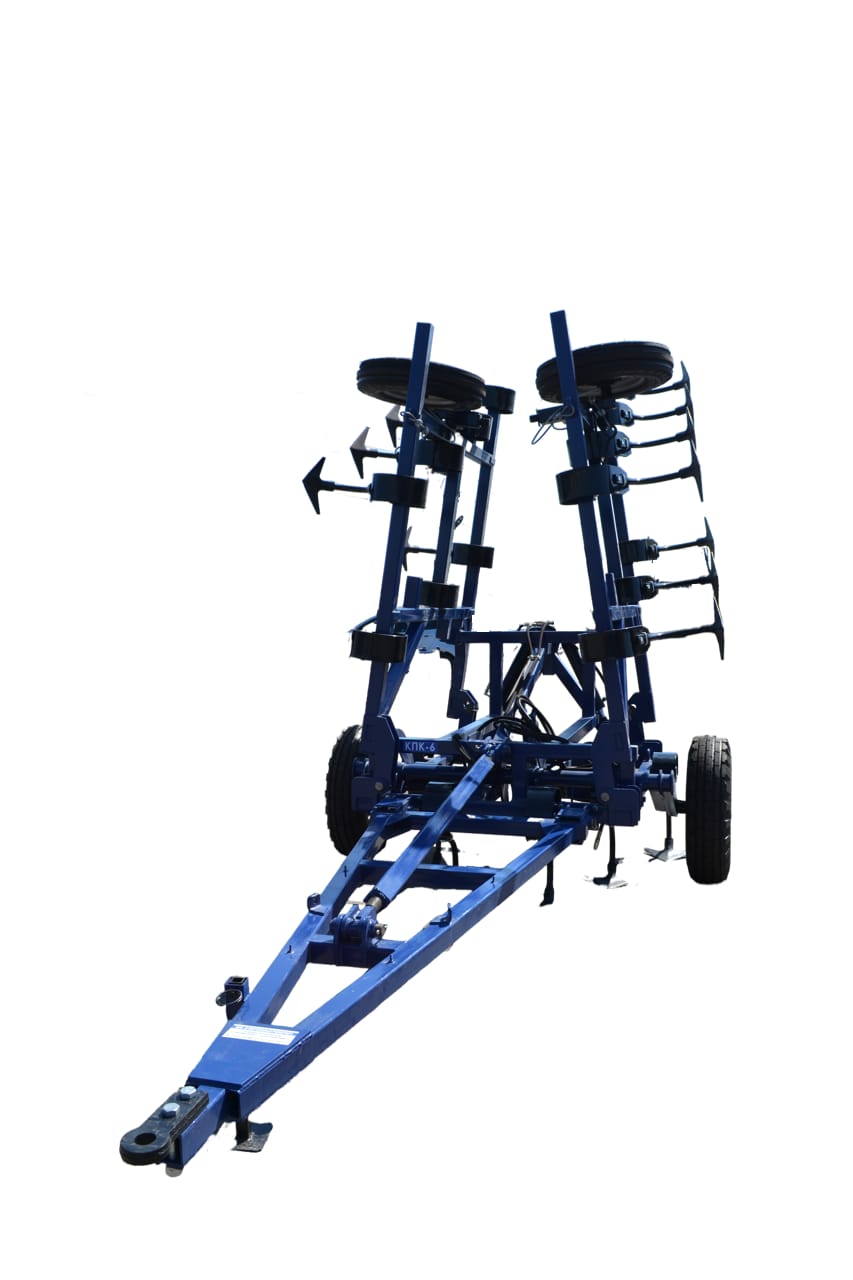 Культиватор КПК-6 с 2-х рядной пружинной бороной,  прикатывающим катком (складной,  рама:  1, 5м/3м/1, 5м) — фото 2