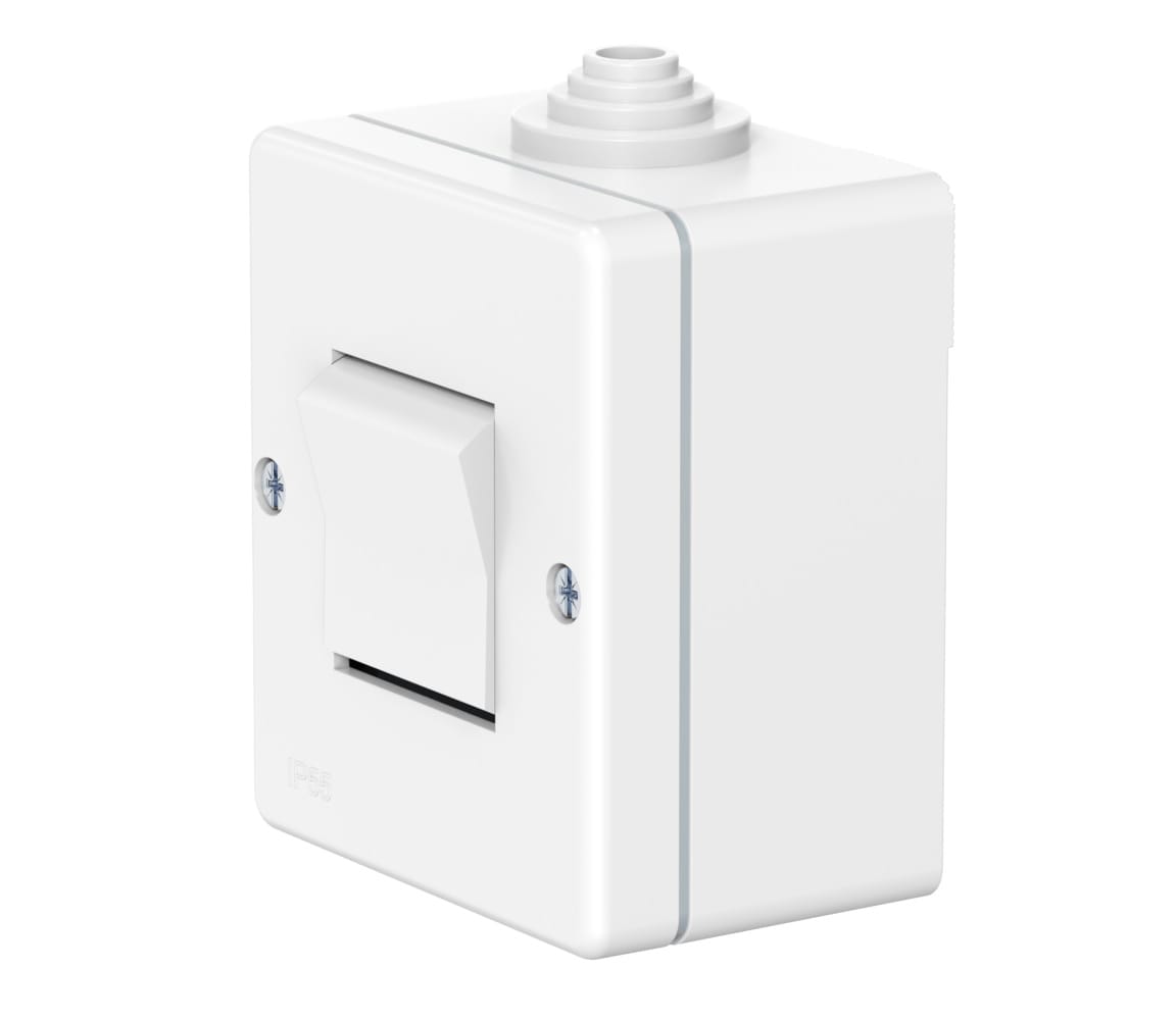 Выключатель одноклавишный CADUCEUS ALING OG для открытой проводки, 10А, 250В~