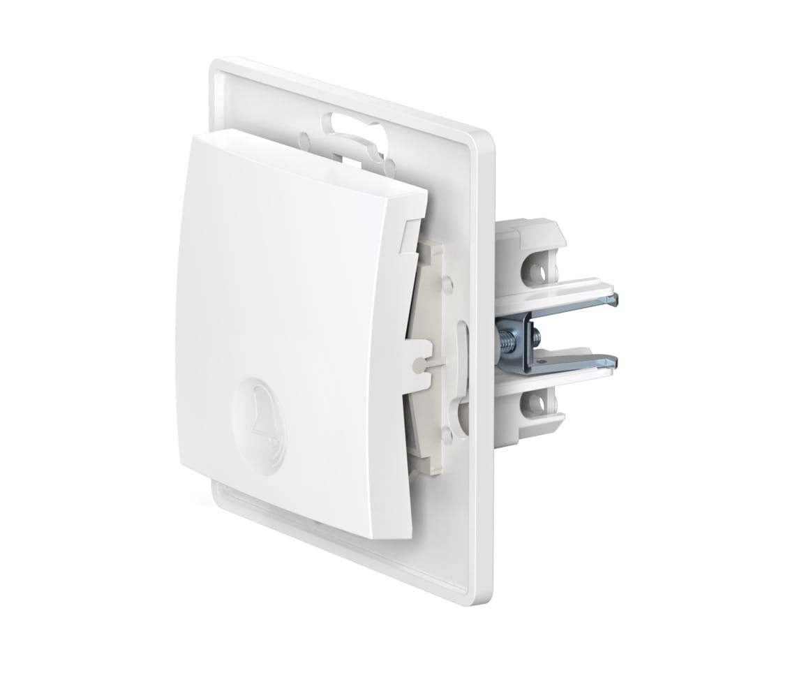 Выключатель скрытой установки CADUCEUS ALING PRESTIGE кнопочный, с символом "Звонок", 10А, 250В~, механизм