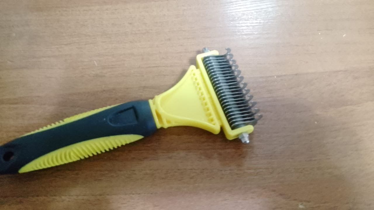 Двусторонняя щетка для собак и кошек из стали