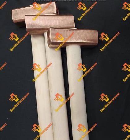 Молот медный 8, 0 кг с ручкой — фото 2