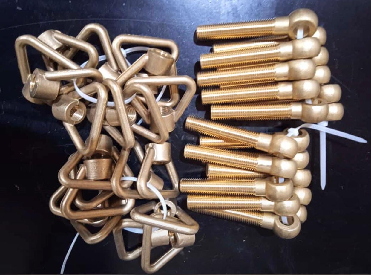 КОМПЛЕКТУЮЩИЕ гайки-барашки,   болты откидные латунные судовые — фото 3