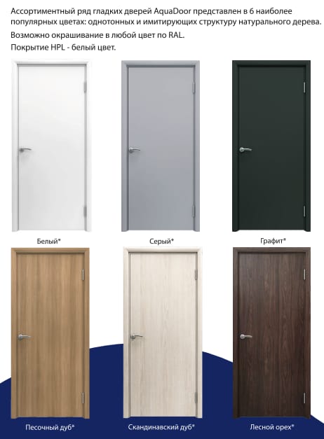 Влагостойкие двери AquaDoor