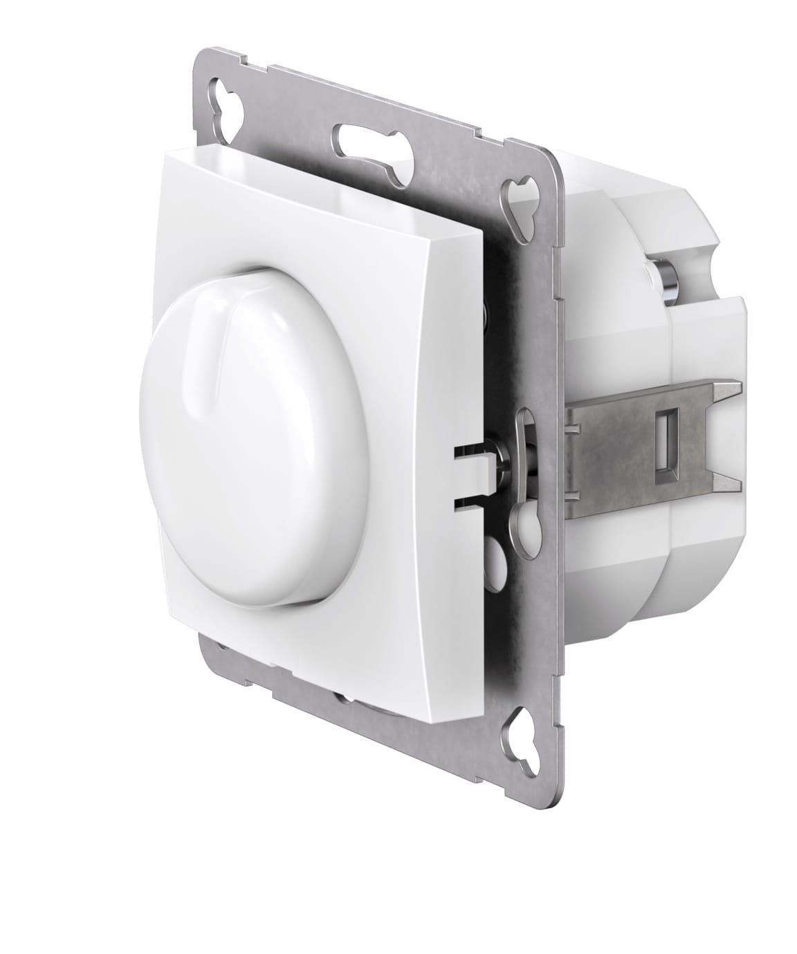 Диммер скрытой установки CADUCEUS ALING PRESTIGE поворотно-нажимной, LED 1-100Вт, универсальный, механизм