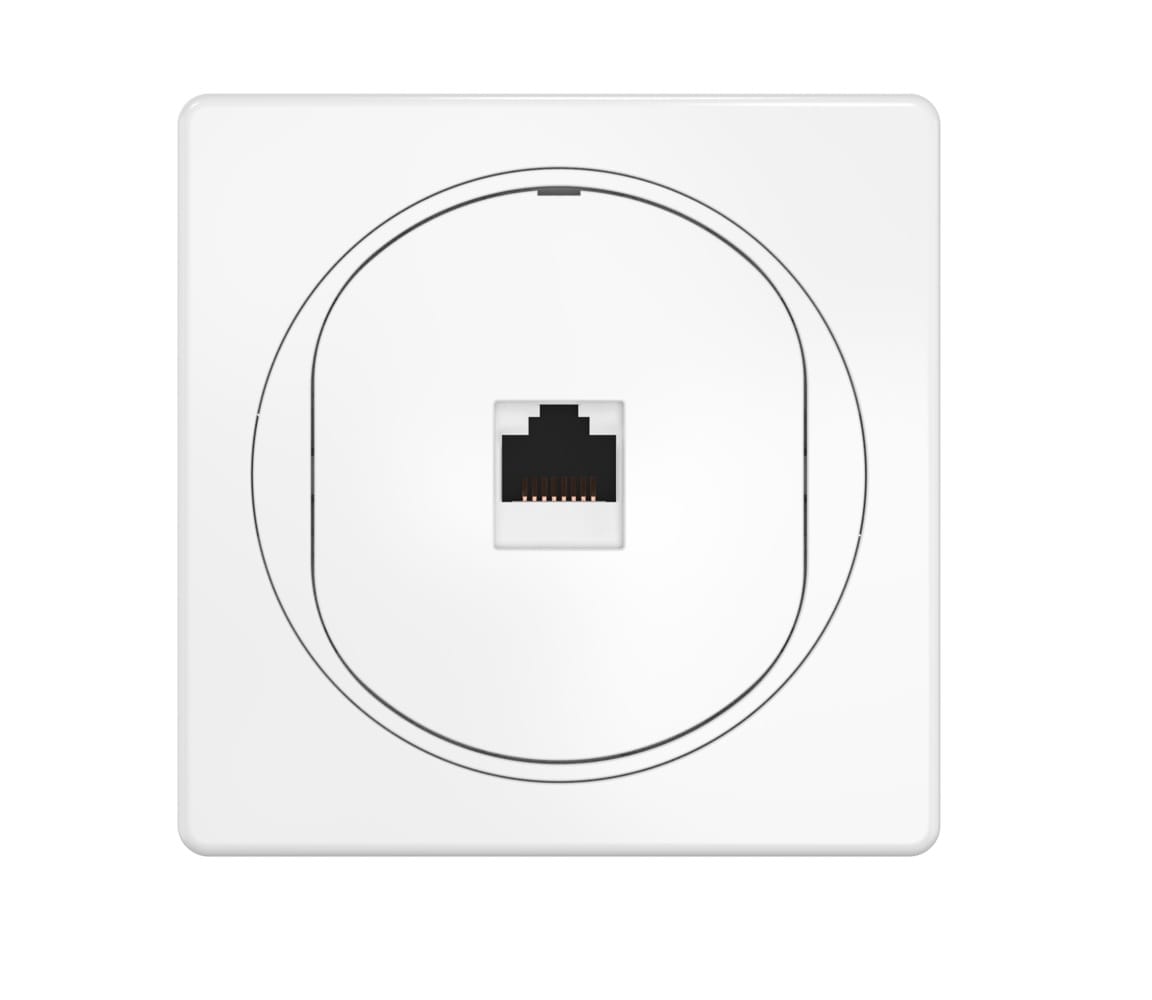Розетка скрытой установки компьютерная CADUCEUS ALING EON с модулем Keystone RJ45 8P8C, cat.6A, UTP