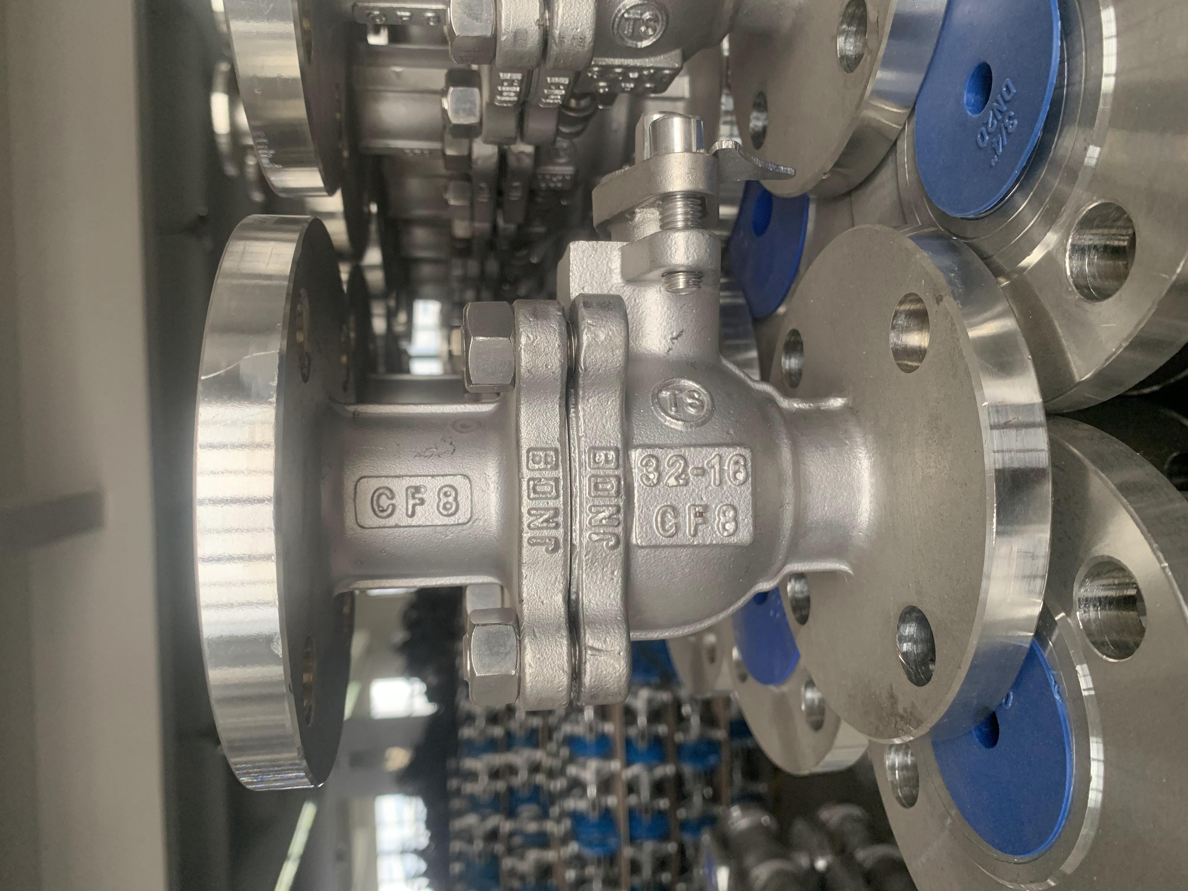 Кран шаровой двухсоставной фланцевый из нержавейки 321, 316Ti с рукояткой, Китай — фото 3