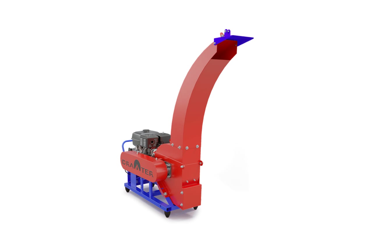 Промышленный утилизатор-щепорез DraXter УЩ-450Б (бензин; 20л.с.-РС+ЭС; сито 30 мм.; раструб 300х300 расш.; КБ13': 4К) — фото 2