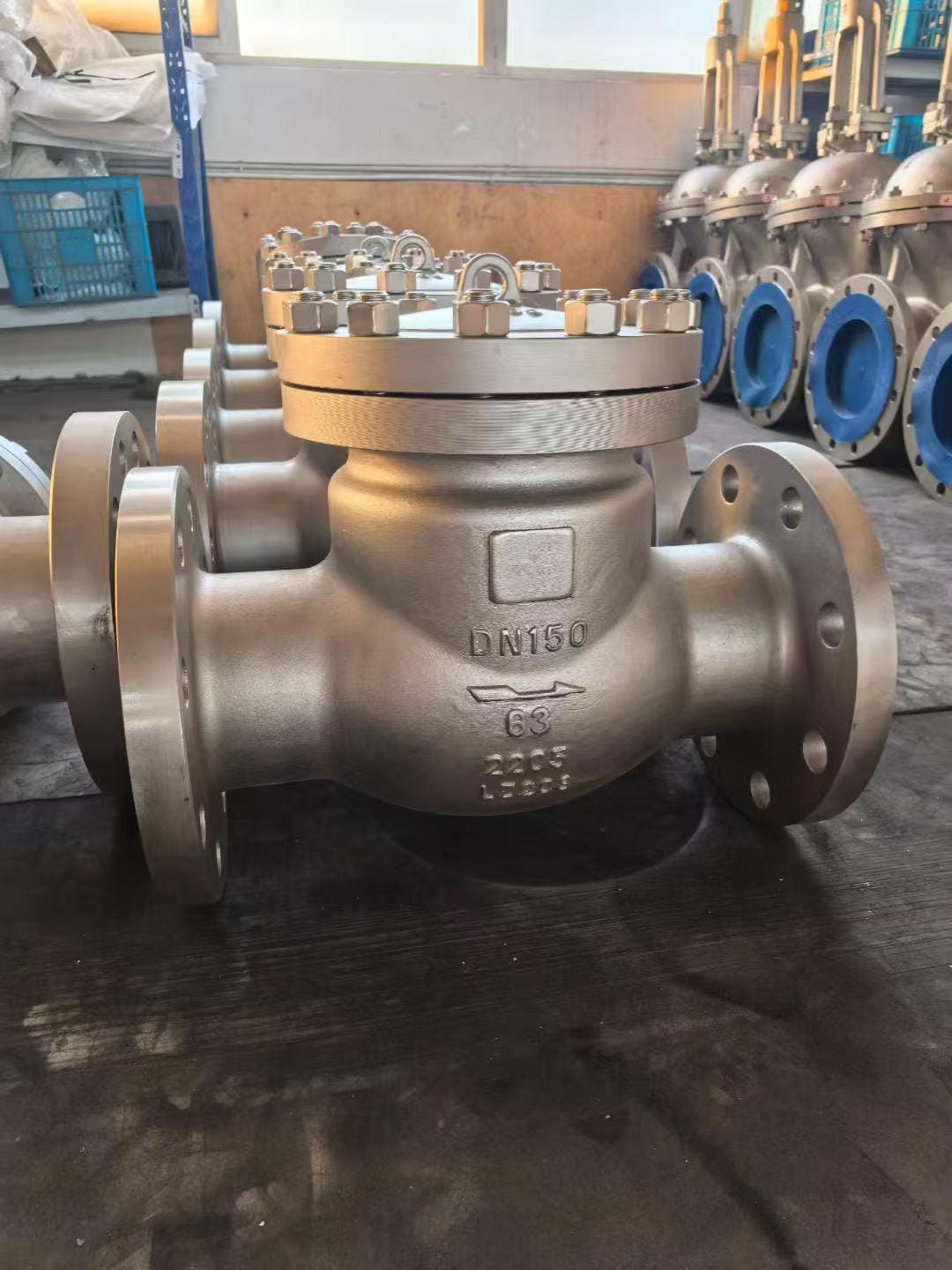 Клапан обратный поворотный фланцевый нержавеющий 316Ti Ру16 Ду100(Китай) — фото 3