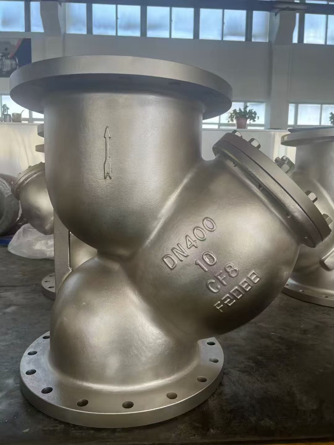 Сетчатый фильтр фланцевый типа Y из нержавейки CF8 PN16 DN80 — фото 2