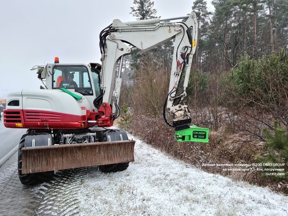 Валочные ножницы BI200 на экскаваторы 2,5-8тн, на мини-погрузчики 2,5-6тн — фото 5