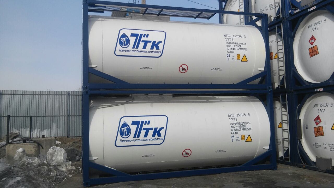 Танк-контейнер объём 25м3 тип Т4, для перевозки дизельного топлива, новый — фото 2