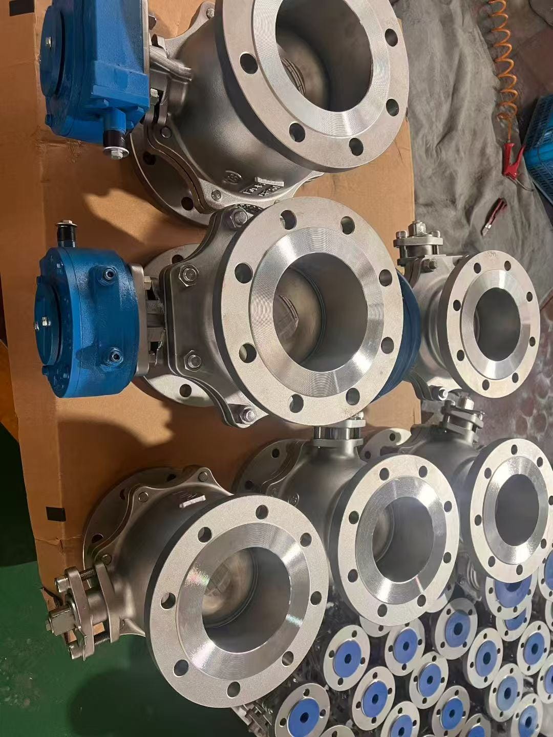 Кран шаровой двухсоставной фланцевый из нержавейки 321, 316Ti с рукояткой, Китай — фото 4