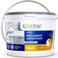 Краска фасадная латексная ЛАКРА Белая матовая 14 кг