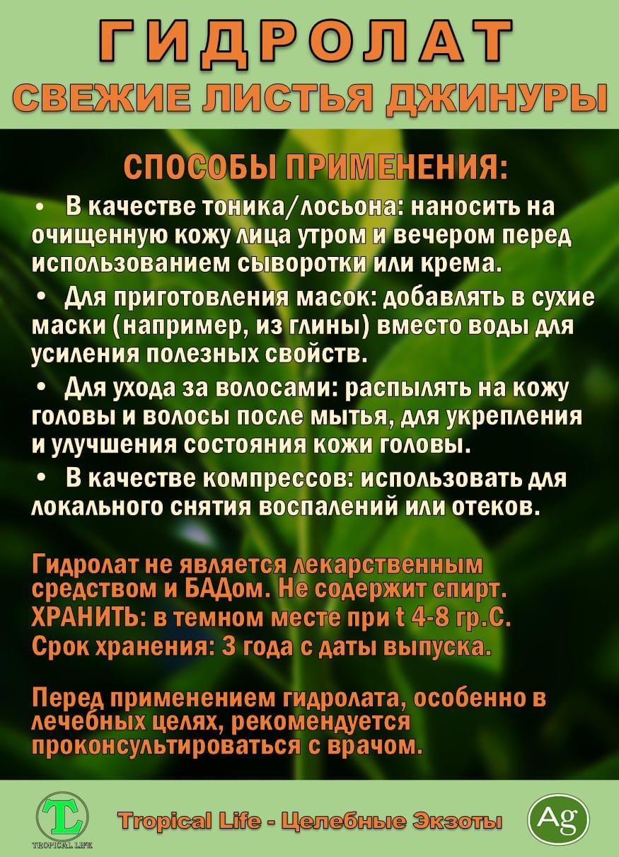 Гидролат джинуры. Gynura procumbens. ProGynuru. С наносеребром. — фото 7